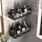 VelaGrip Corner Bath Shelf, Aluminum Wall-Mount Bathroom Storage