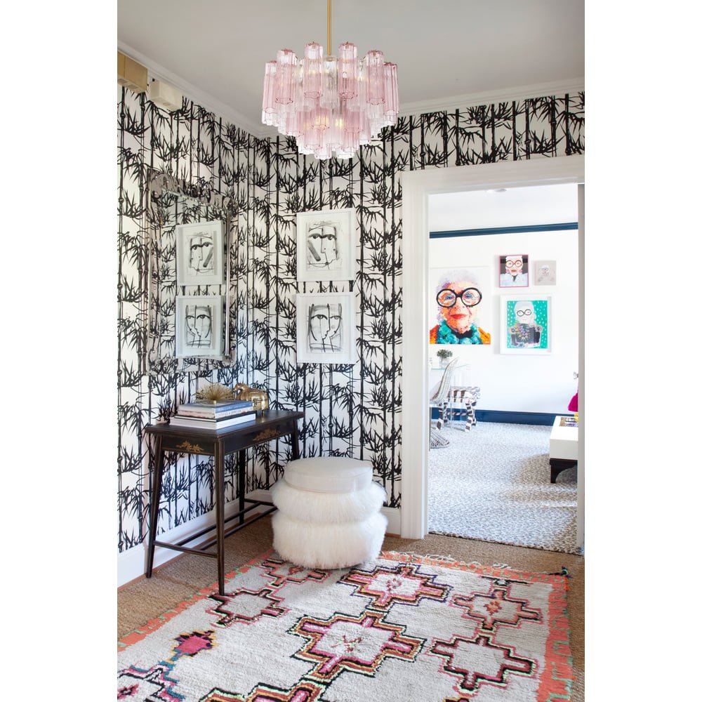 Lampadario Murano in vetro a tubi stratificati ambra Lustra | Fioriscas