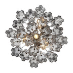 Lampadario Murano in vetro a tubi stratificati ambra Lustra | Fioriscas