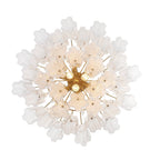 Lampadario Murano in vetro a tubi stratificati ambra Lustra | Fioriscas