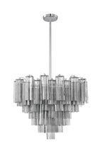 Lampadario Murano in vetro a tubi stratificati ambra Lustra | Fioriscas