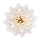 Lampadario Murano in vetro a tubi stratificati ambra Lustra | Fioriscas
