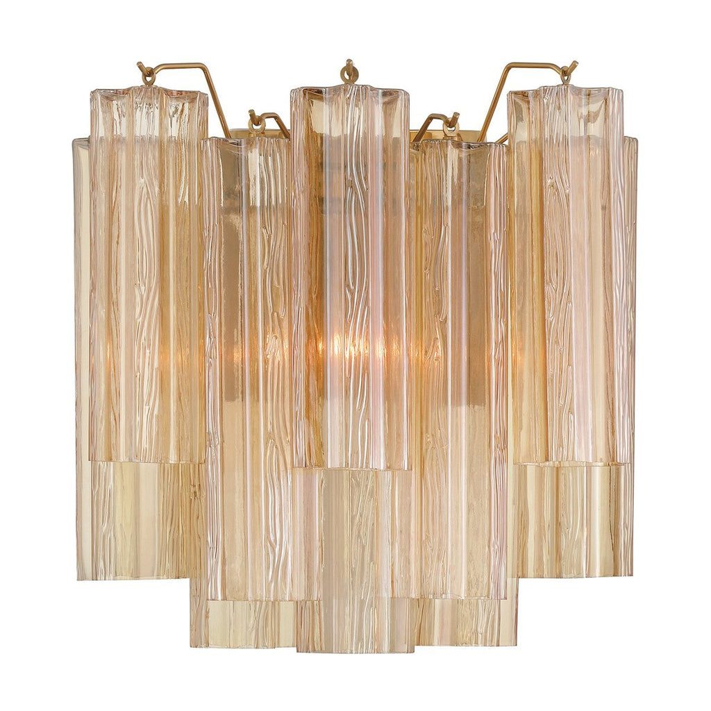 Aurora wandlamp Tronchi glazen buis gelaagd amber modern | Fioriscas