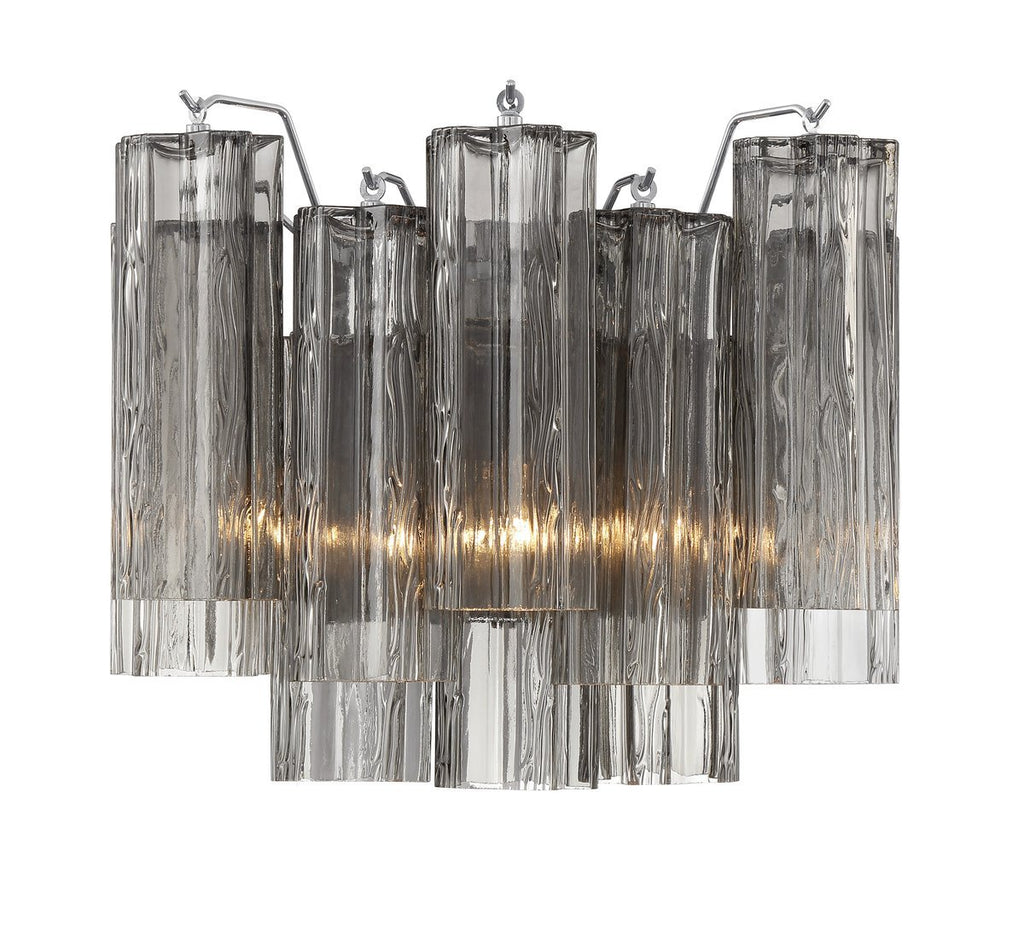 Aurora wandlamp Tronchi glazen buis gelaagd amber modern | Fioriscas