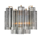Aurora Wall Light Tronchi Glass Tube Tiered Amber Modern - Neutralighting