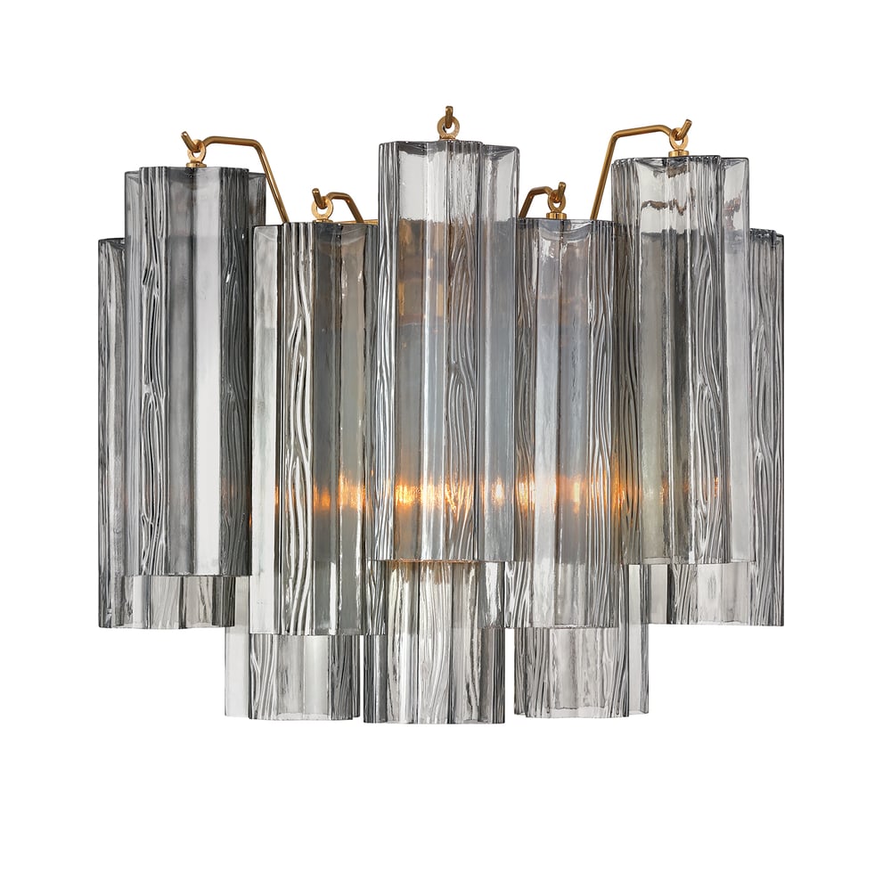 Aurora wandlamp Tronchi glazen buis gelaagd amber modern | Fioriscas