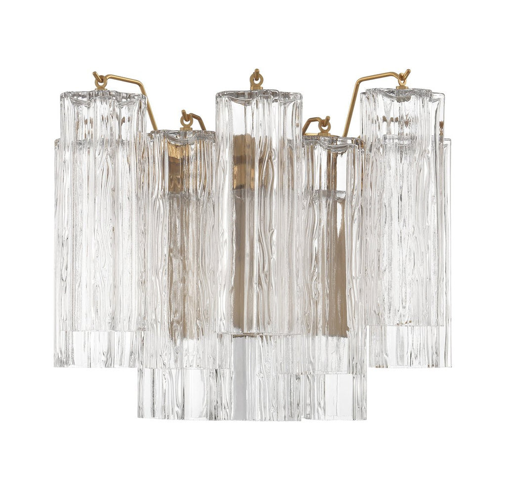 Aurora wandlamp Tronchi glazen buis gelaagd amber modern | Fioriscas