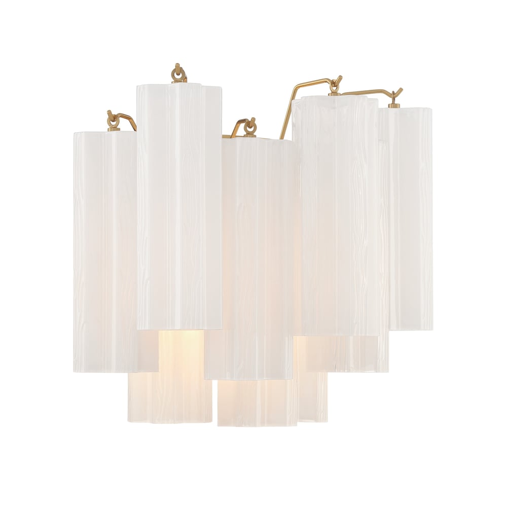 Aurora wandlamp Tronchi glazen buis gelaagd amber modern | Fioriscas