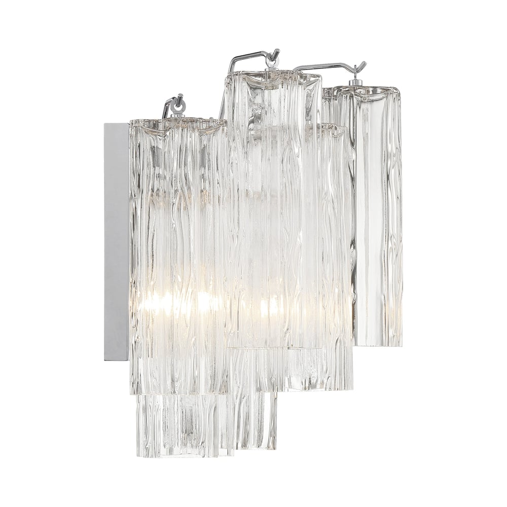 Aurora wandlamp Tronchi glazen buis gelaagd amber modern | Fioriscas