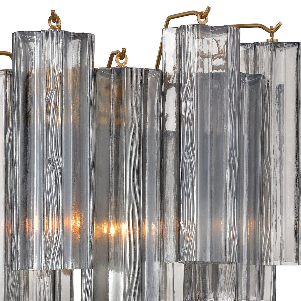 Aurora wandlamp Tronchi glazen buis gelaagd amber modern | Fioriscas
