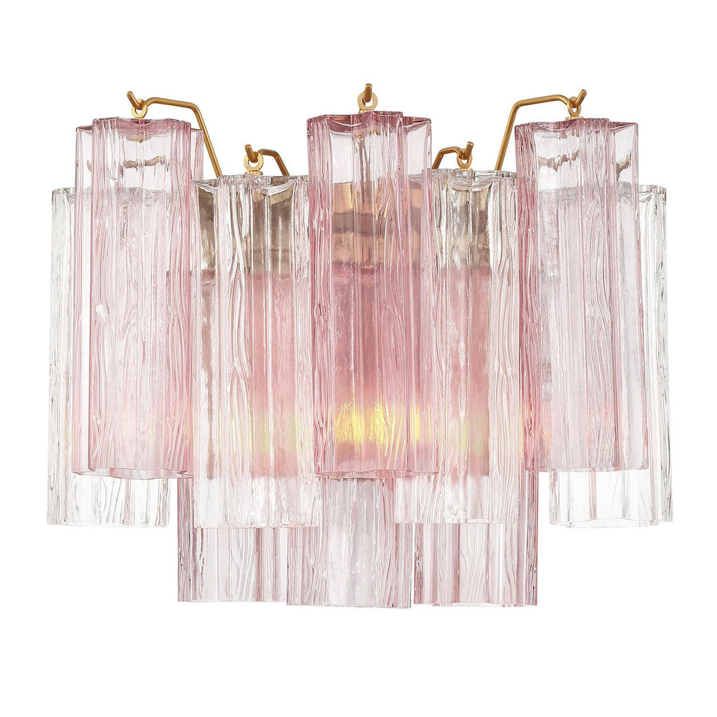 Aurora wandlamp Tronchi glazen buis gelaagd amber modern | Fioriscas