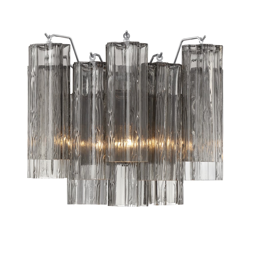 Aurora wandlamp Tronchi glazen buis gelaagd amber modern | Fioriscas