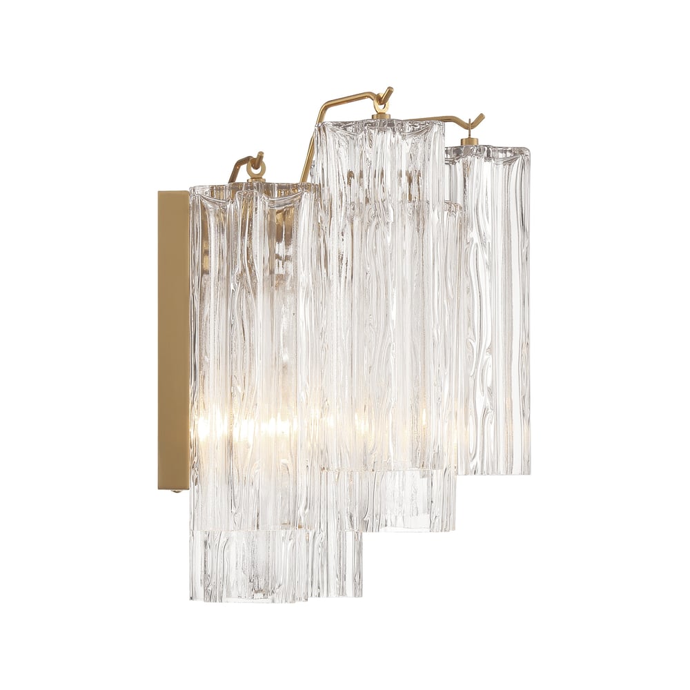 Aurora wandlamp Tronchi glazen buis gelaagd amber modern | Fioriscas