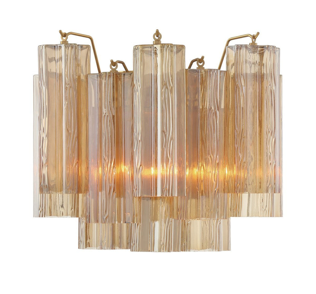 Aurora wandlamp Tronchi glazen buis gelaagd amber modern | Fioriscas