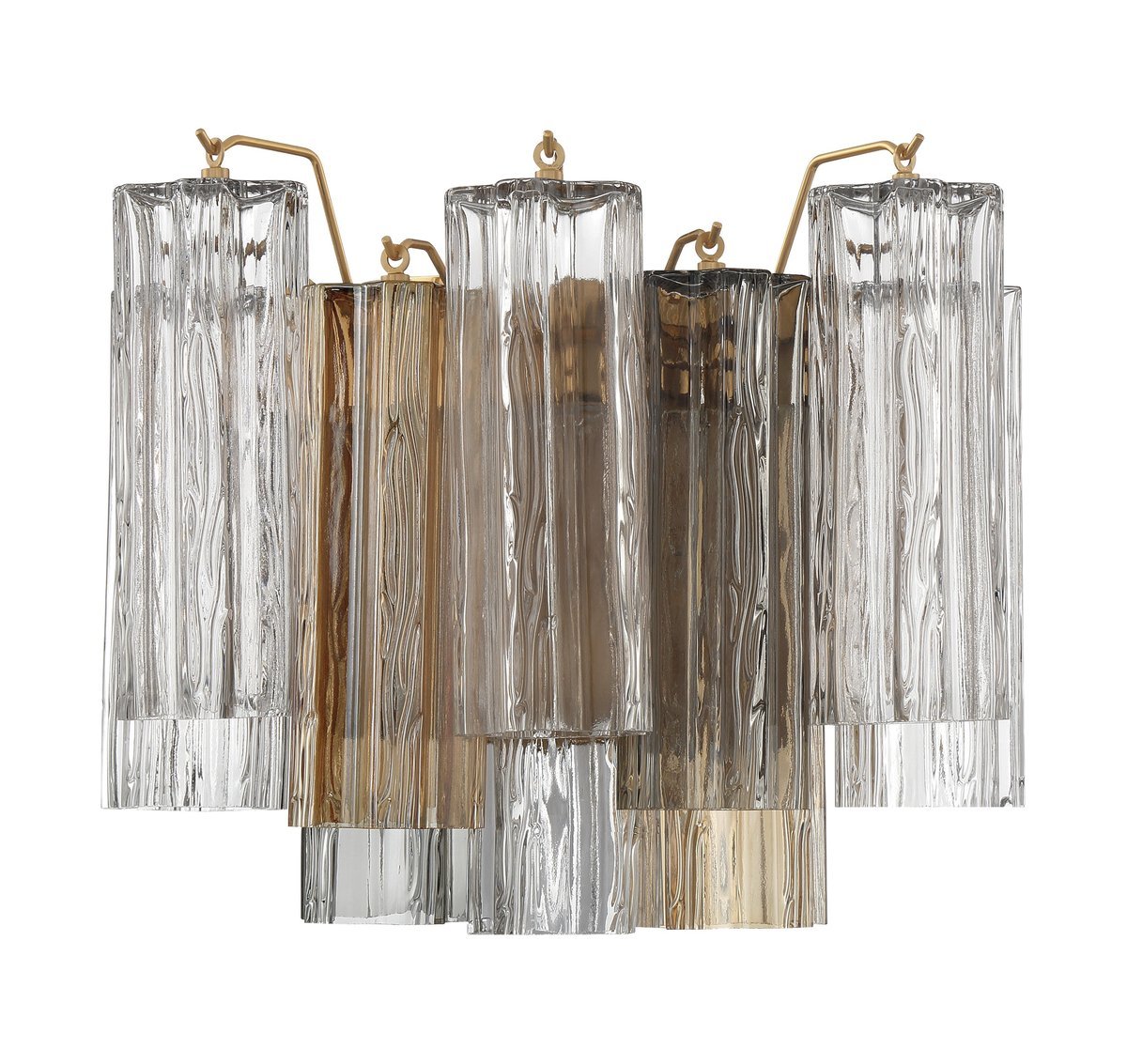 Aurora wandlamp Tronchi glazen buis gelaagd amber modern | Fioriscas