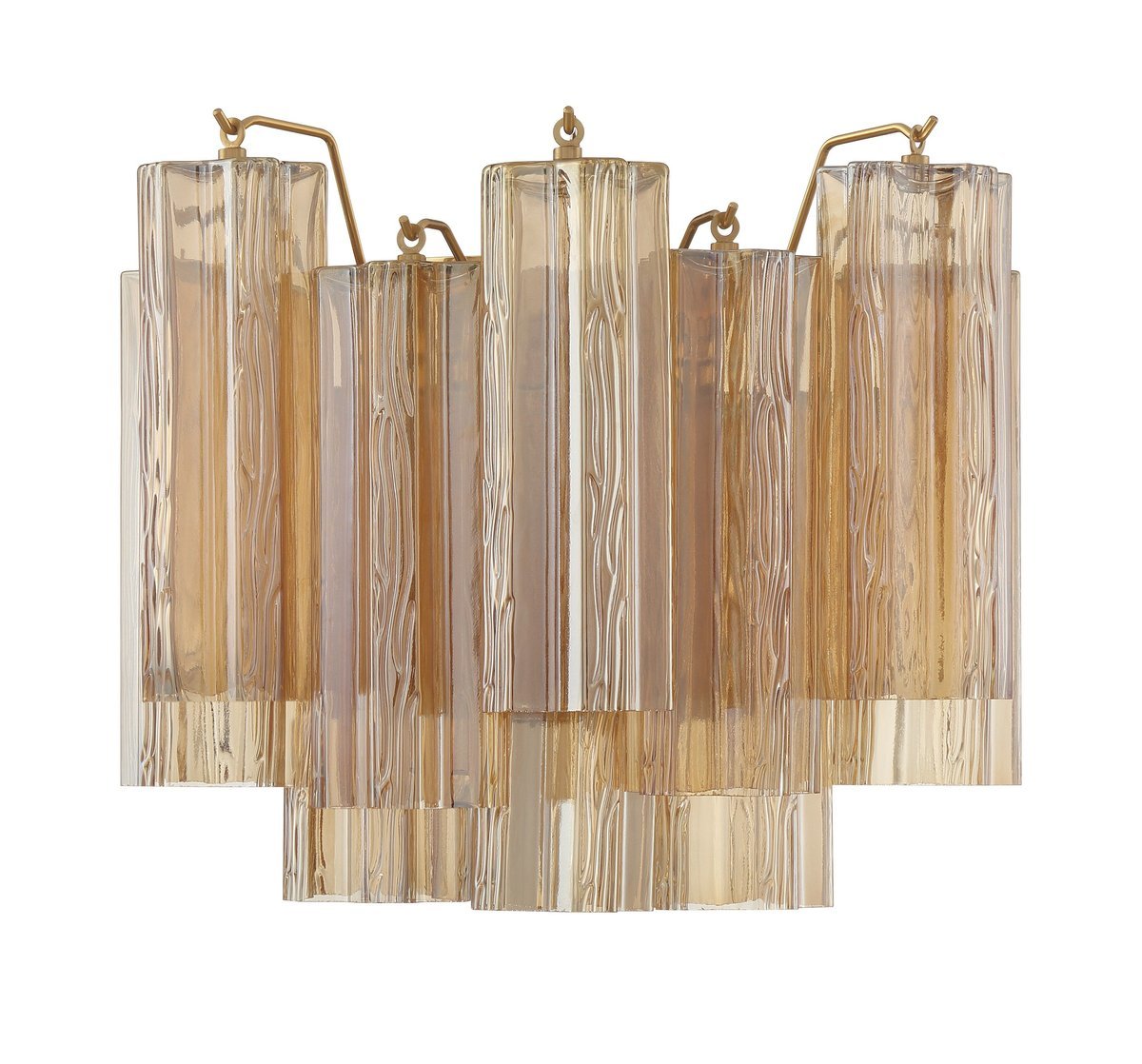 Aurora wandlamp Tronchi glazen buis gelaagd amber modern | Fioriscas
