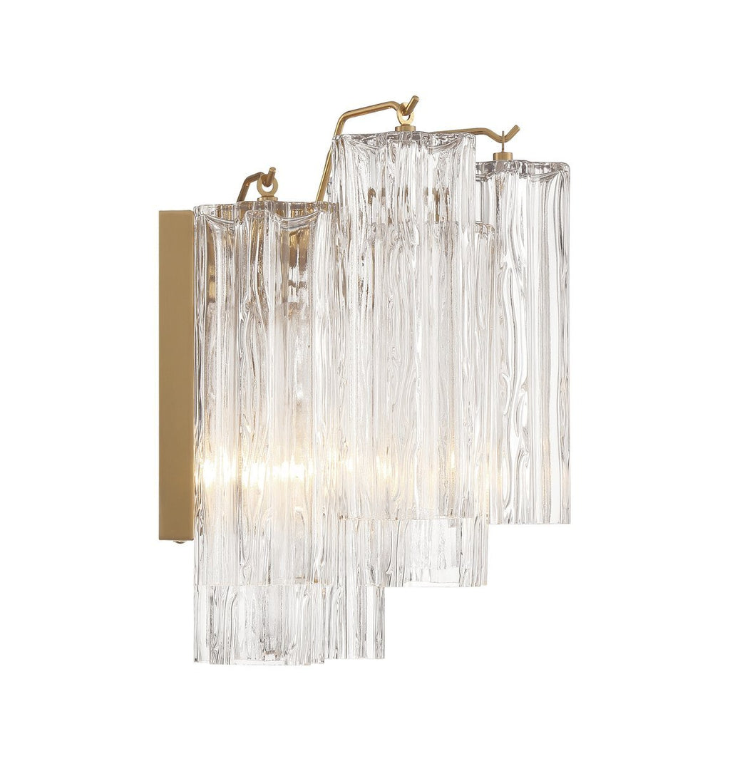 Aurora wandlamp Tronchi glazen buis gelaagd amber modern | Fioriscas