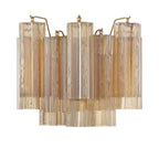 Aurora wandlamp Tronchi glazen buis gelaagd amber modern | Fioriscas