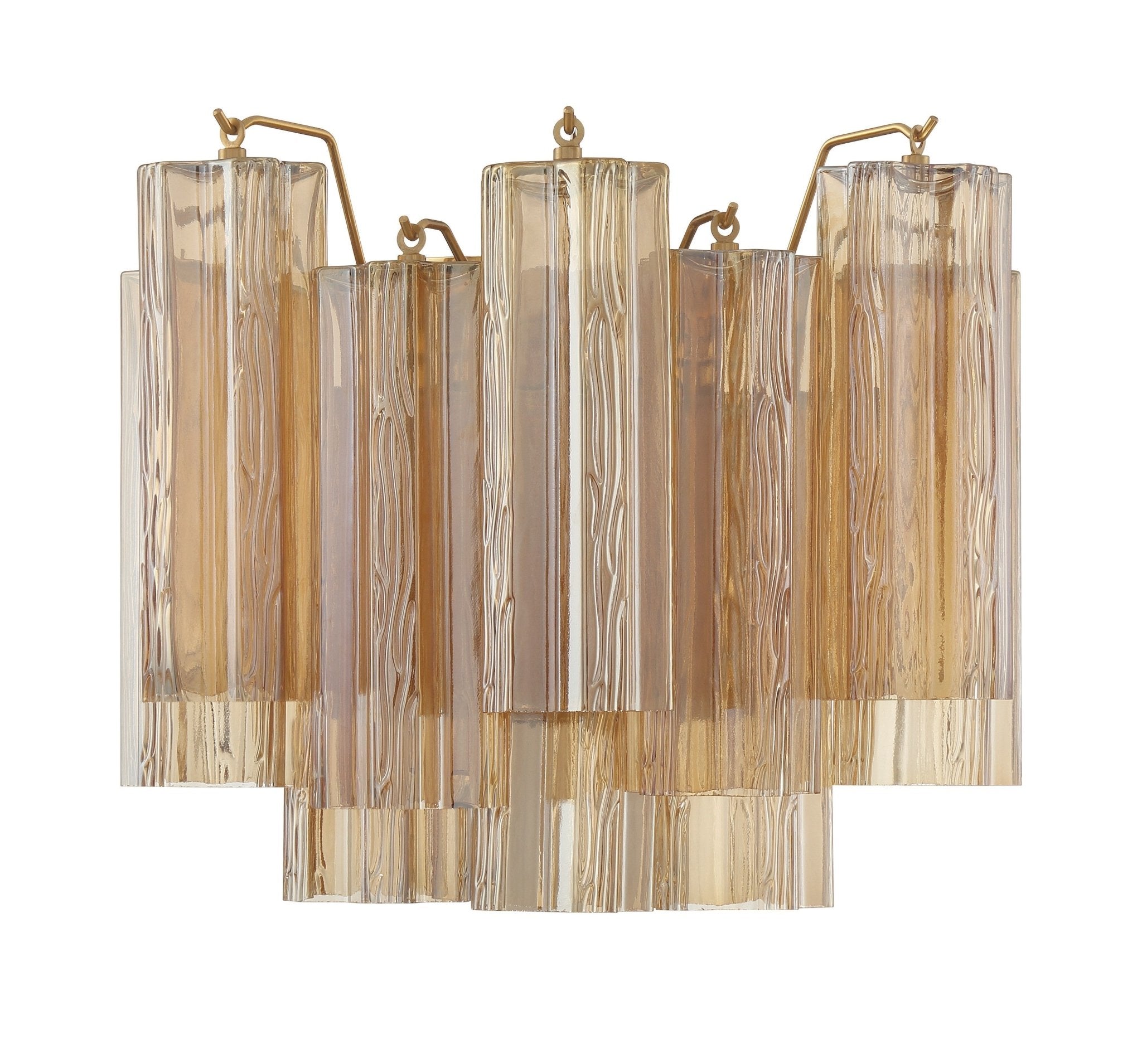 Aurora wandlamp Tronchi glazen buis gelaagd amber modern | Fioriscas