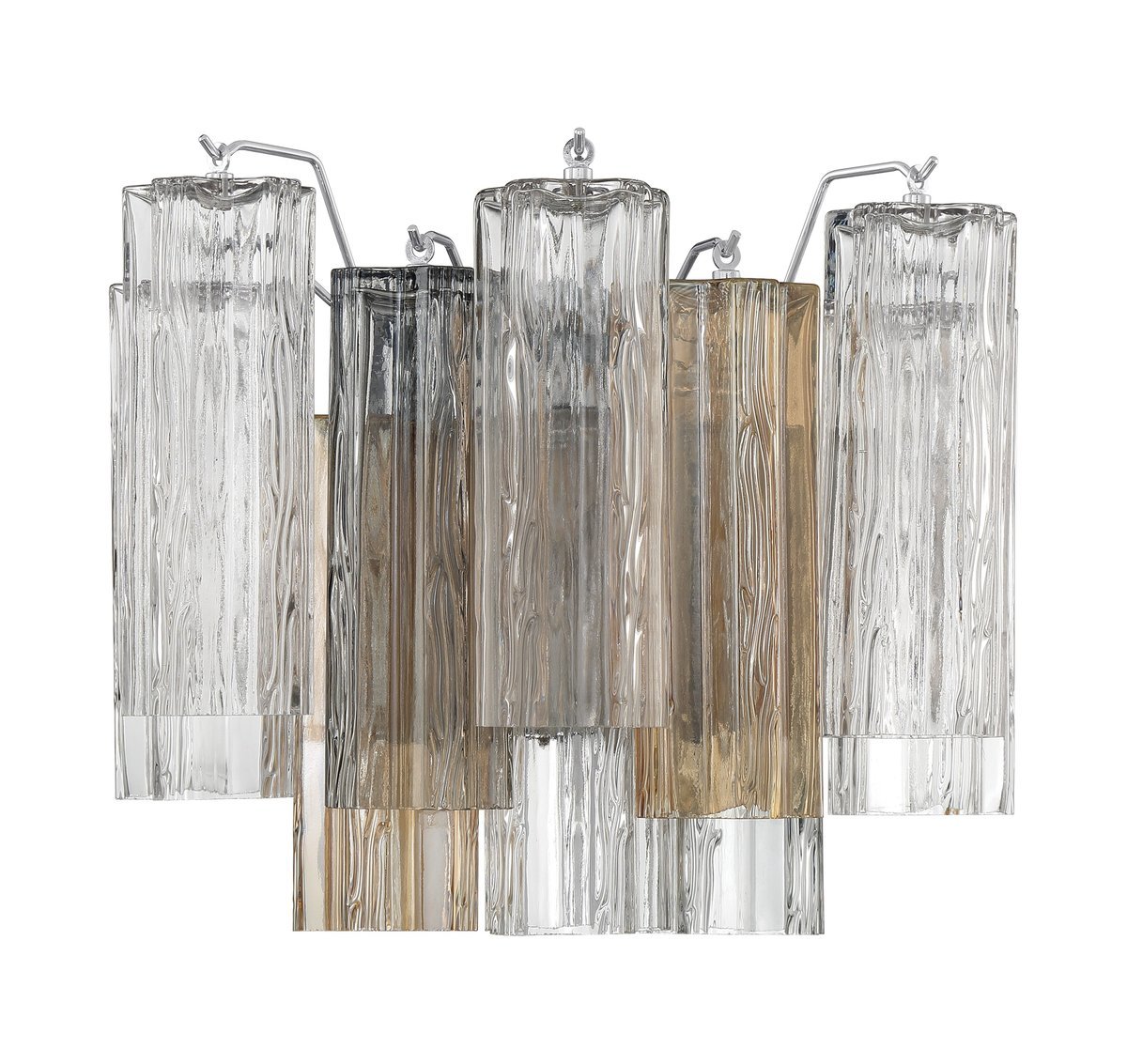 Aurora wandlamp Tronchi glazen buis gelaagd amber modern | Fioriscas