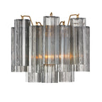 Aurora wandlamp Tronchi glazen buis gelaagd amber modern | Fioriscas