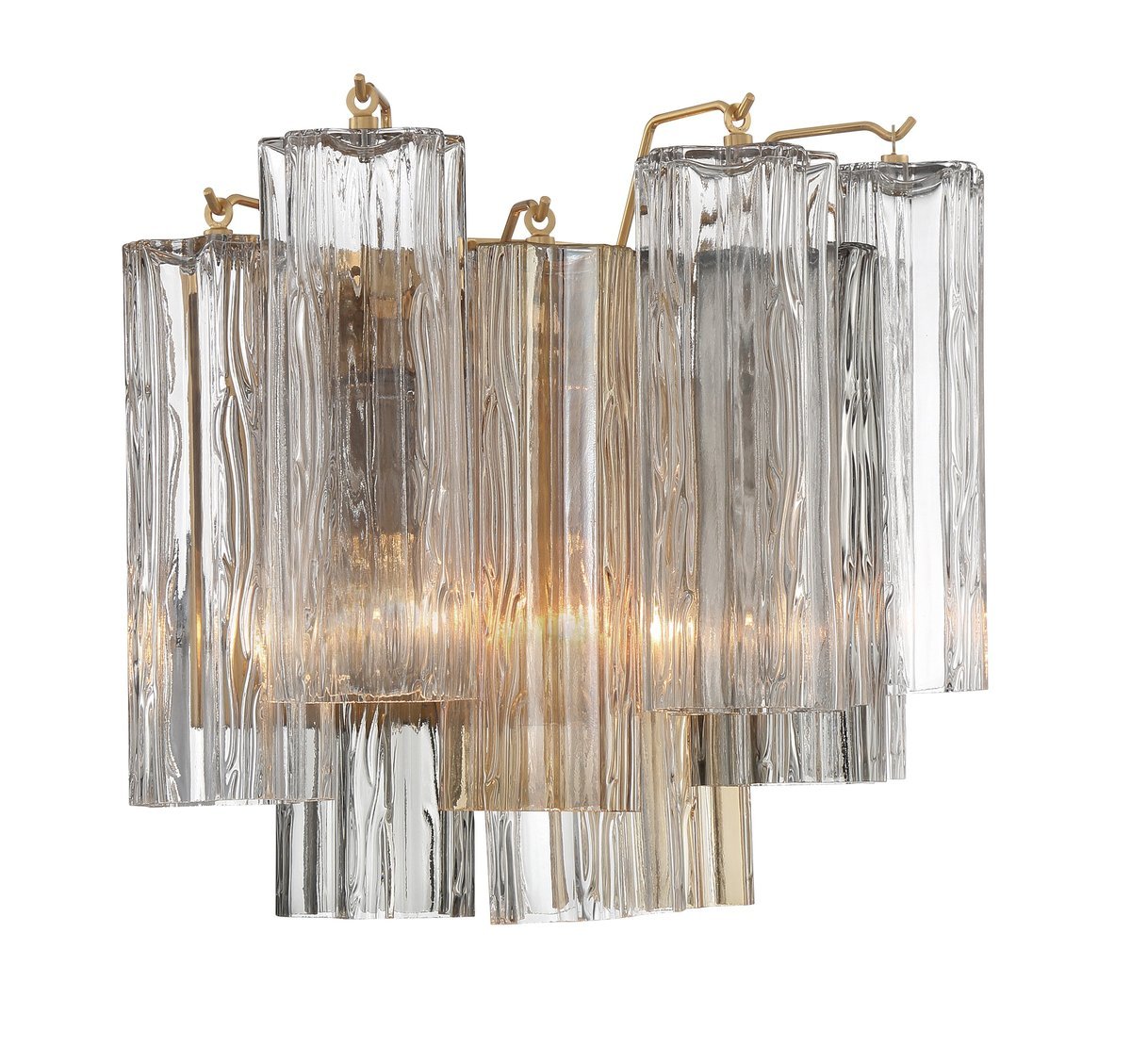 Aurora wandlamp Tronchi glazen buis gelaagd amber modern | Fioriscas