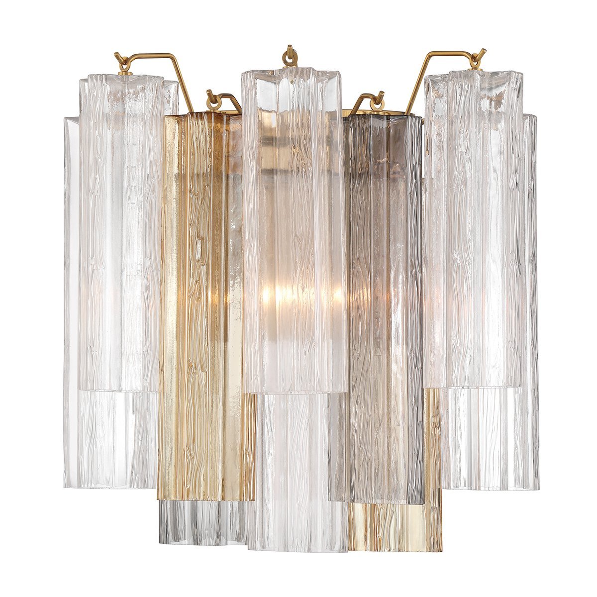 Aurora wandlamp Tronchi glazen buis gelaagd amber modern | Fioriscas