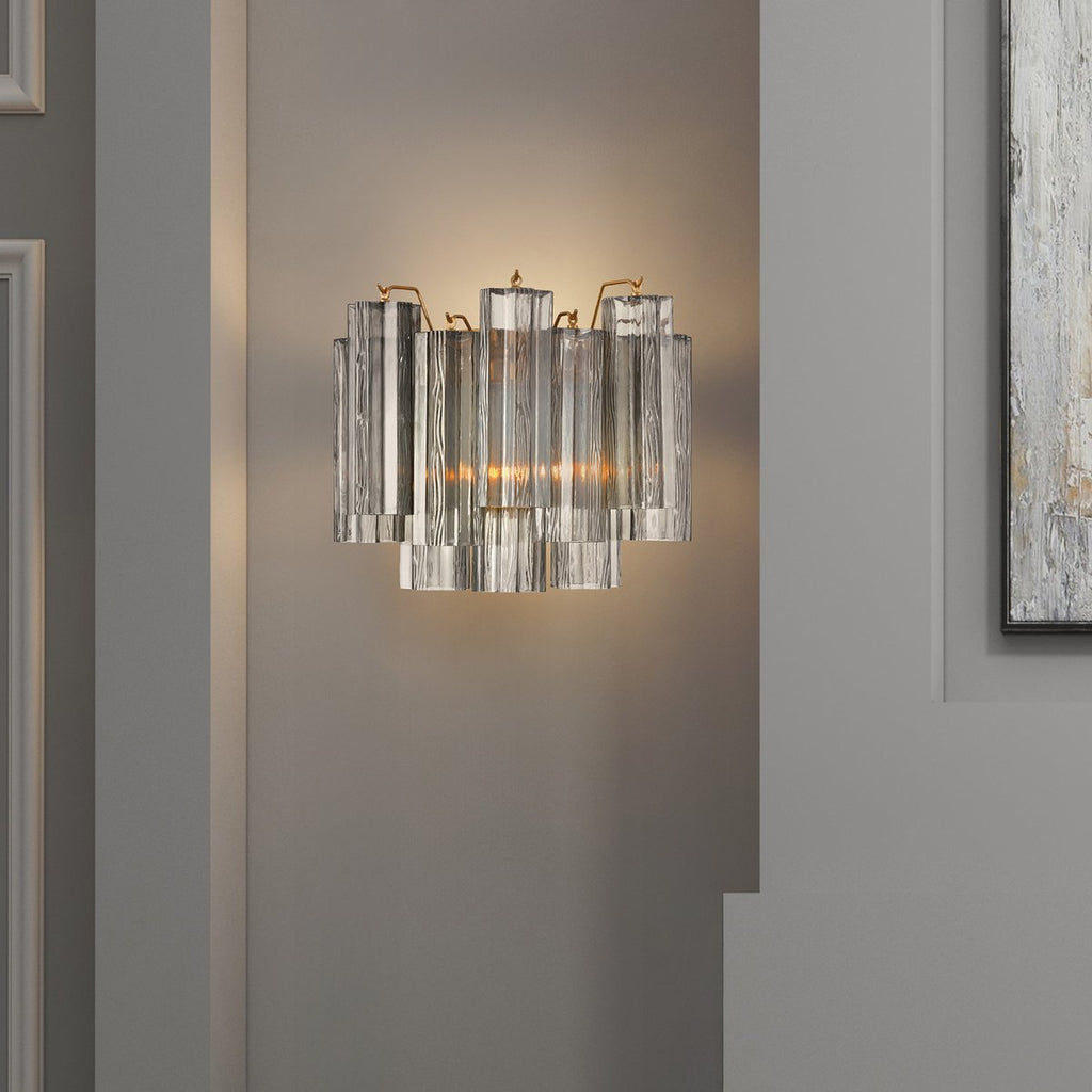 Aurora wandlamp Tronchi glazen buis gelaagd amber modern | Fioriscas