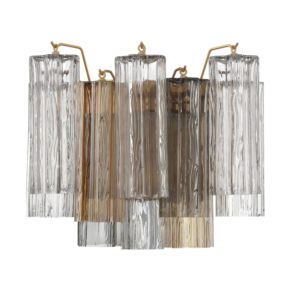 Aurora wandlamp Tronchi glazen buis gelaagd amber modern | Fioriscas