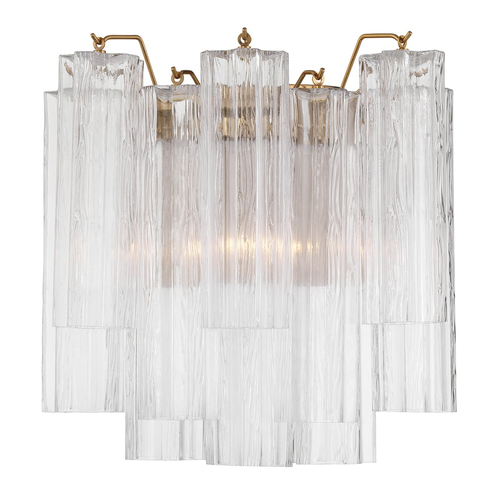 Aurora wandlamp Tronchi glazen buis gelaagd amber modern | Fioriscas