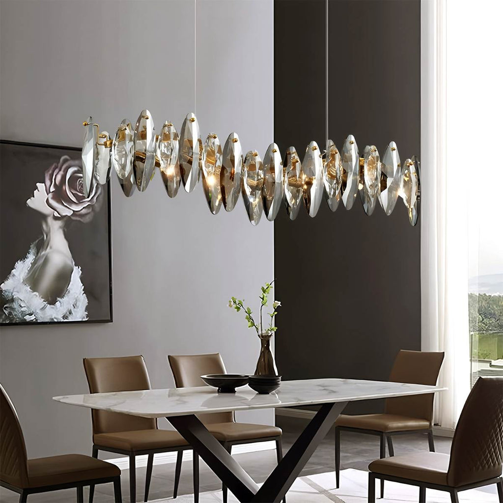 Lumina kristallen cascade kroonluchter voor glamoureuze woonruimtes