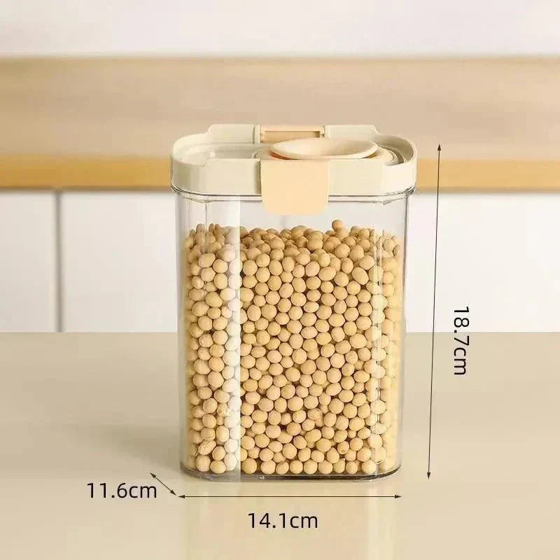 Set di contenitori ermetici per cereali, spezie e organizzazione della dispensa - Fioriscas