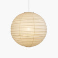 Handcrafted Japandi Washi Paper Pendant Light With Bamboo Silk Glow