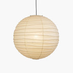 Handcrafted Japandi Washi Paper Pendant Light With Bamboo Silk Glow