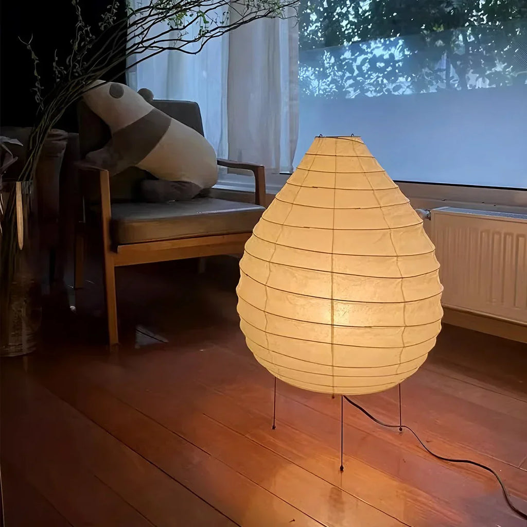 NoriGlow rizspapír asztali lámpa hálószobába japán minimalista fénnyel