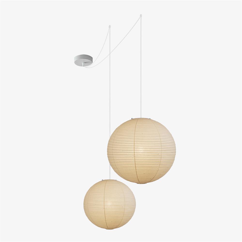 Kirei hvid papirlanterne pendel, mid-century form