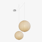 Kirei hvid papirlanterne pendel, mid-century form