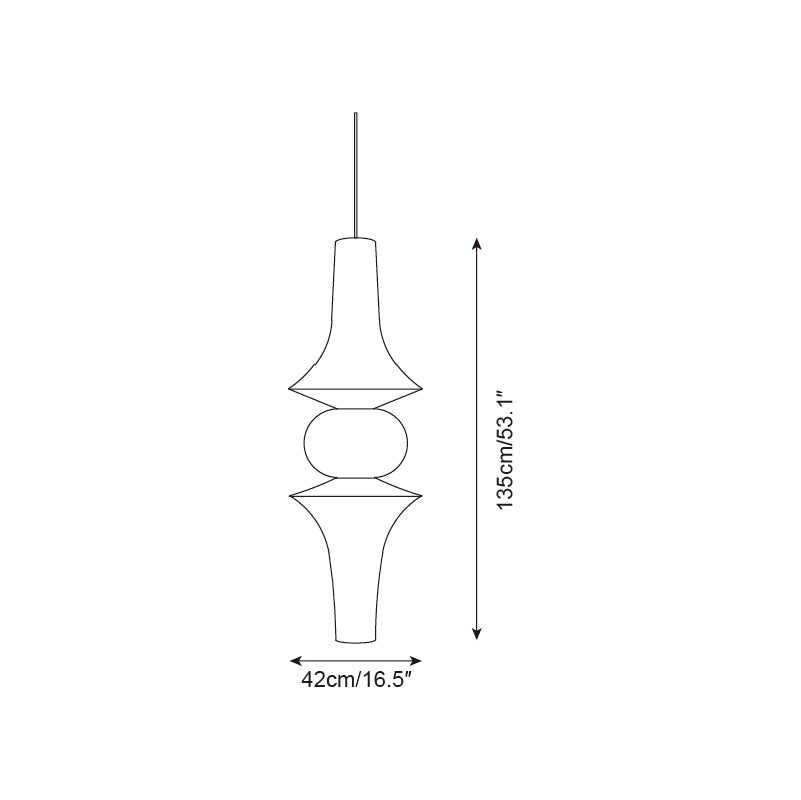 Zyora Skulpturel Papir Pendellampe | Fioriscas