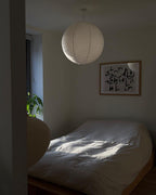 Kirei hvid papirlanterne pendel, mid-century form