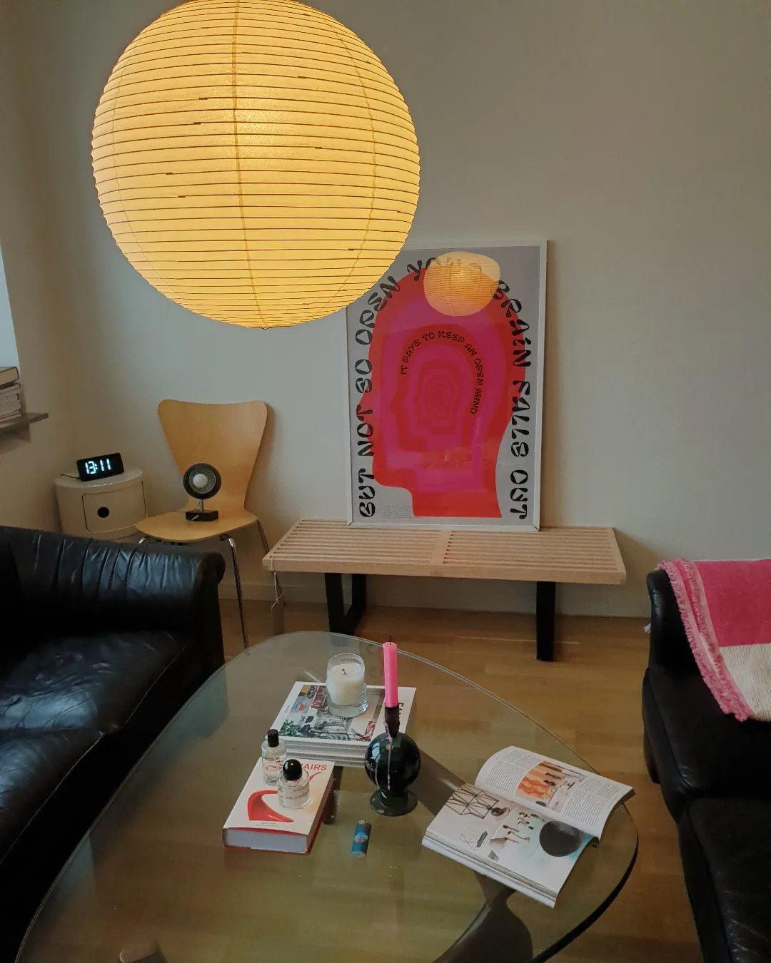 Kirei hvid papirlanterne pendel, mid-century form