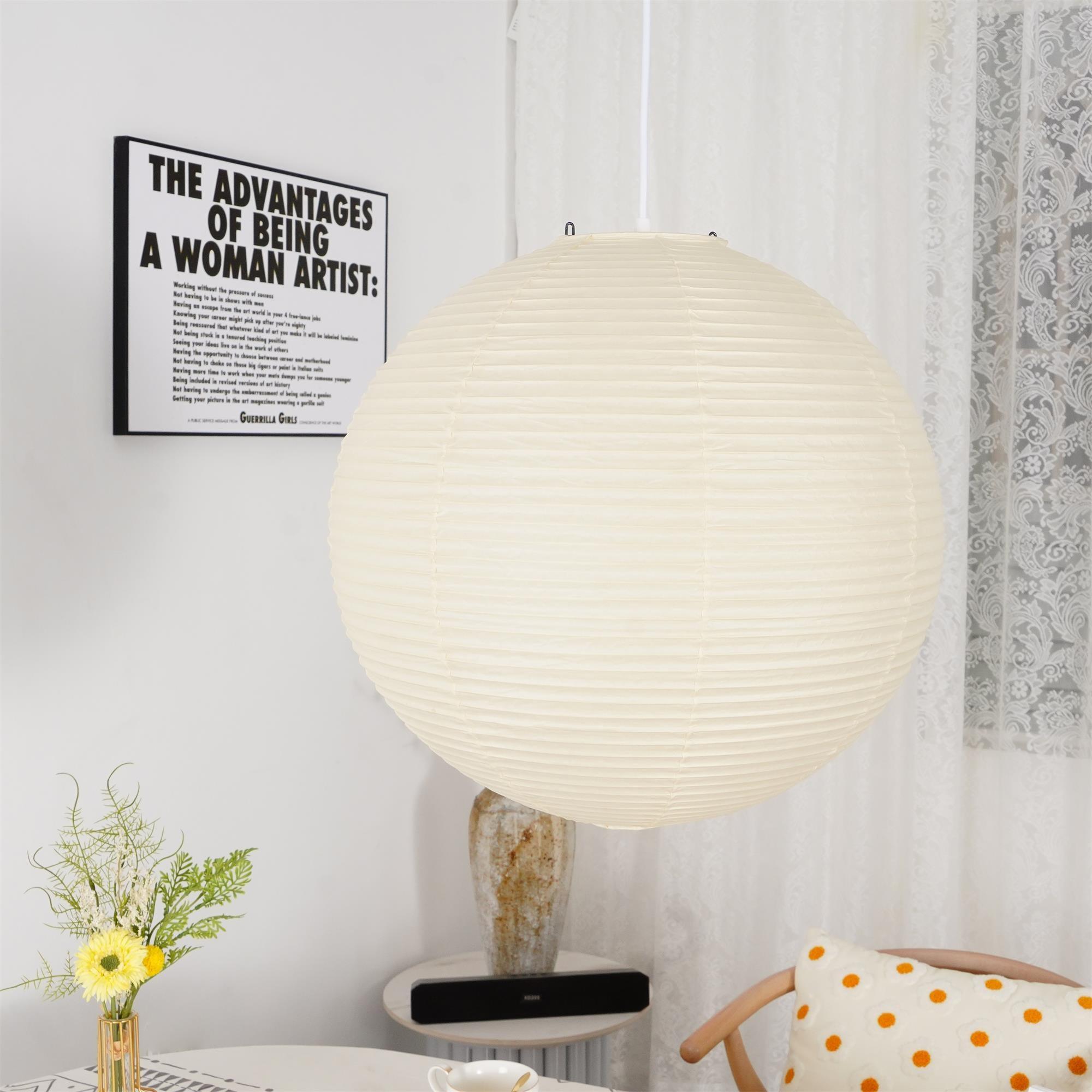 Kirei hvid papirlanterne pendel, mid-century form