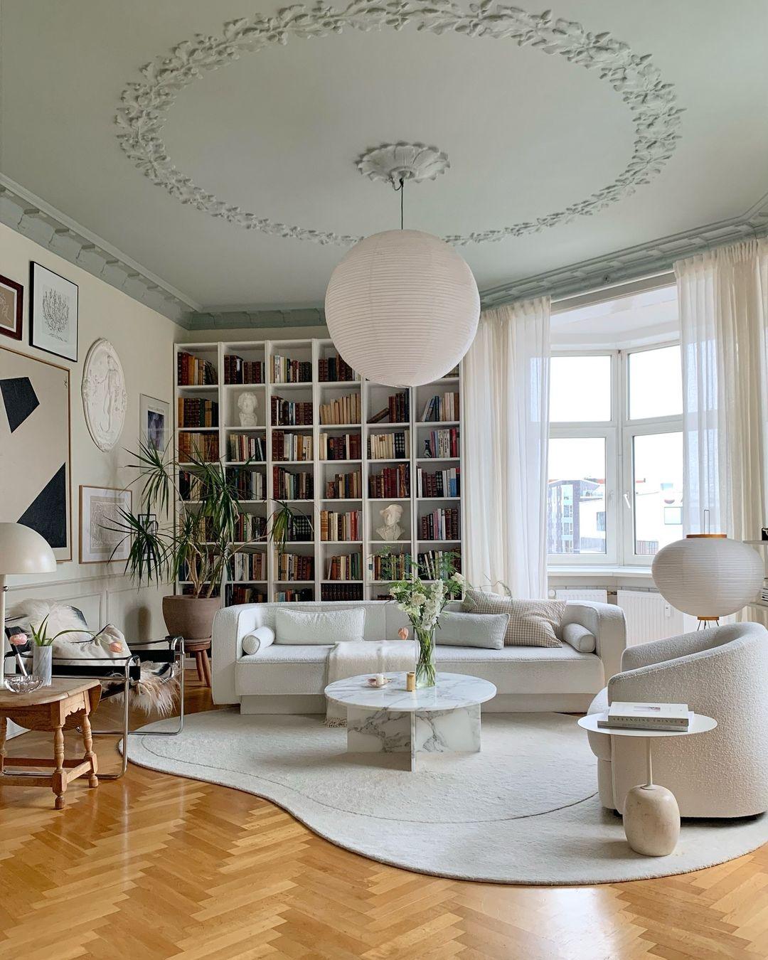 Kirei hvid papirlanterne pendel, mid-century form