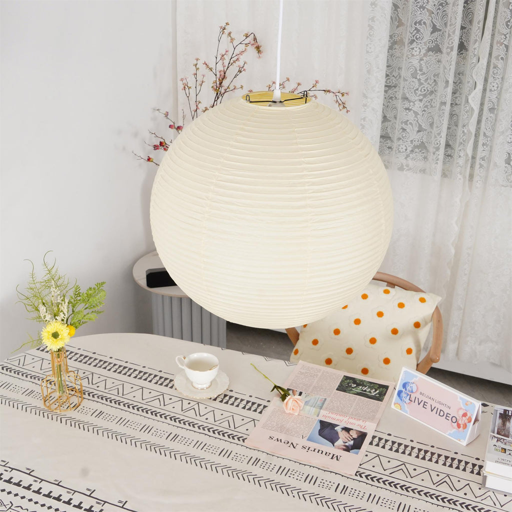 Kirei hvid papirlanterne pendel, mid-century form