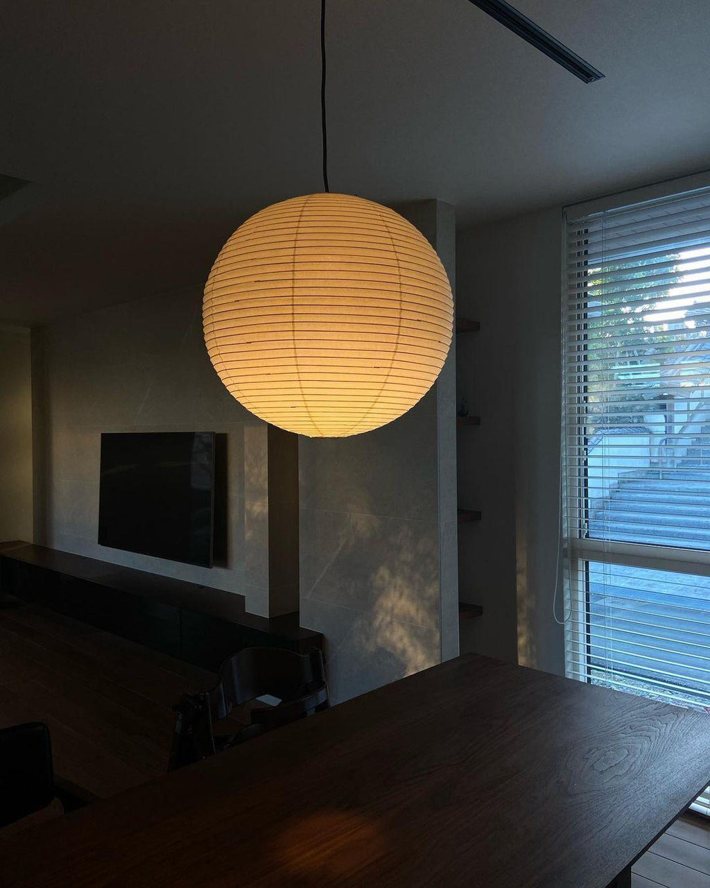 Kirei hvid papirlanterne pendel, mid-century form