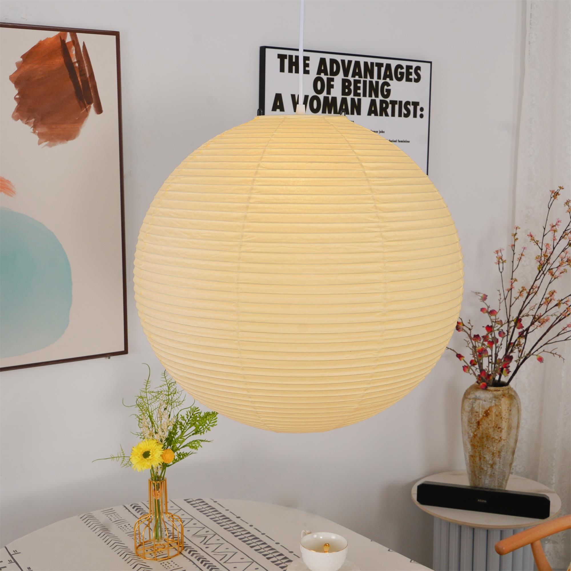 Kirei hvid papirlanterne pendel, mid-century form