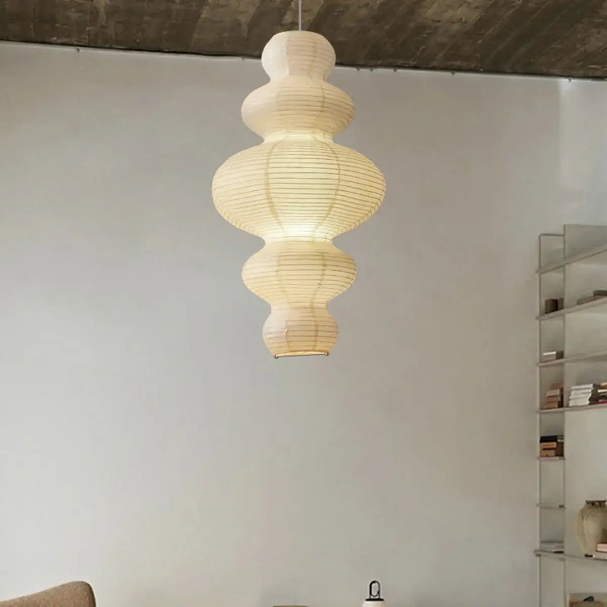Luminous rizspapír függeszték szobrászati mennyezeti lámpa hangulatos helyiségekbe