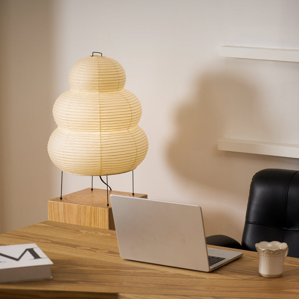 Shiori Glow Handmade Mulberry Paper Table Lamp Inspired By Japanese Lanterns