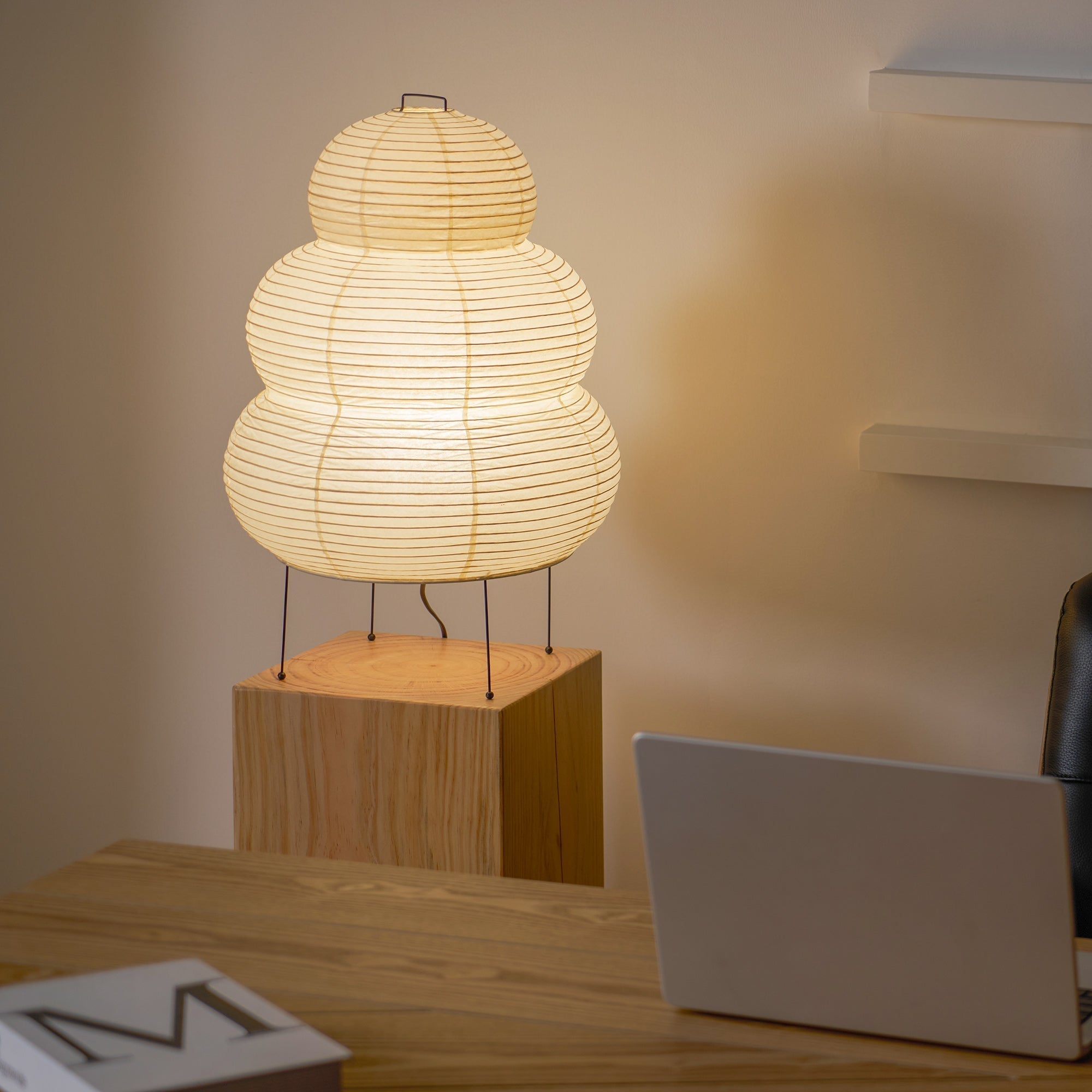 Shiori Glow Handmade Mulberry Paper Table Lamp Inspired By Japanese Lanterns