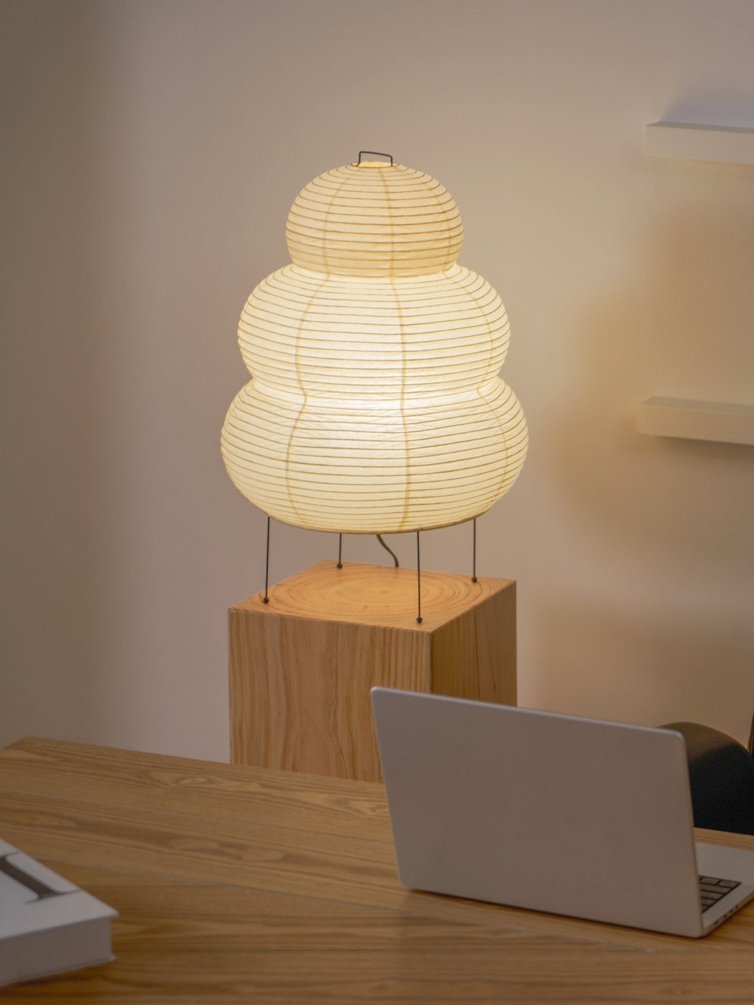 Shiori Glow Handmade Mulberry Paper Table Lamp Inspired By Japanese Lanterns