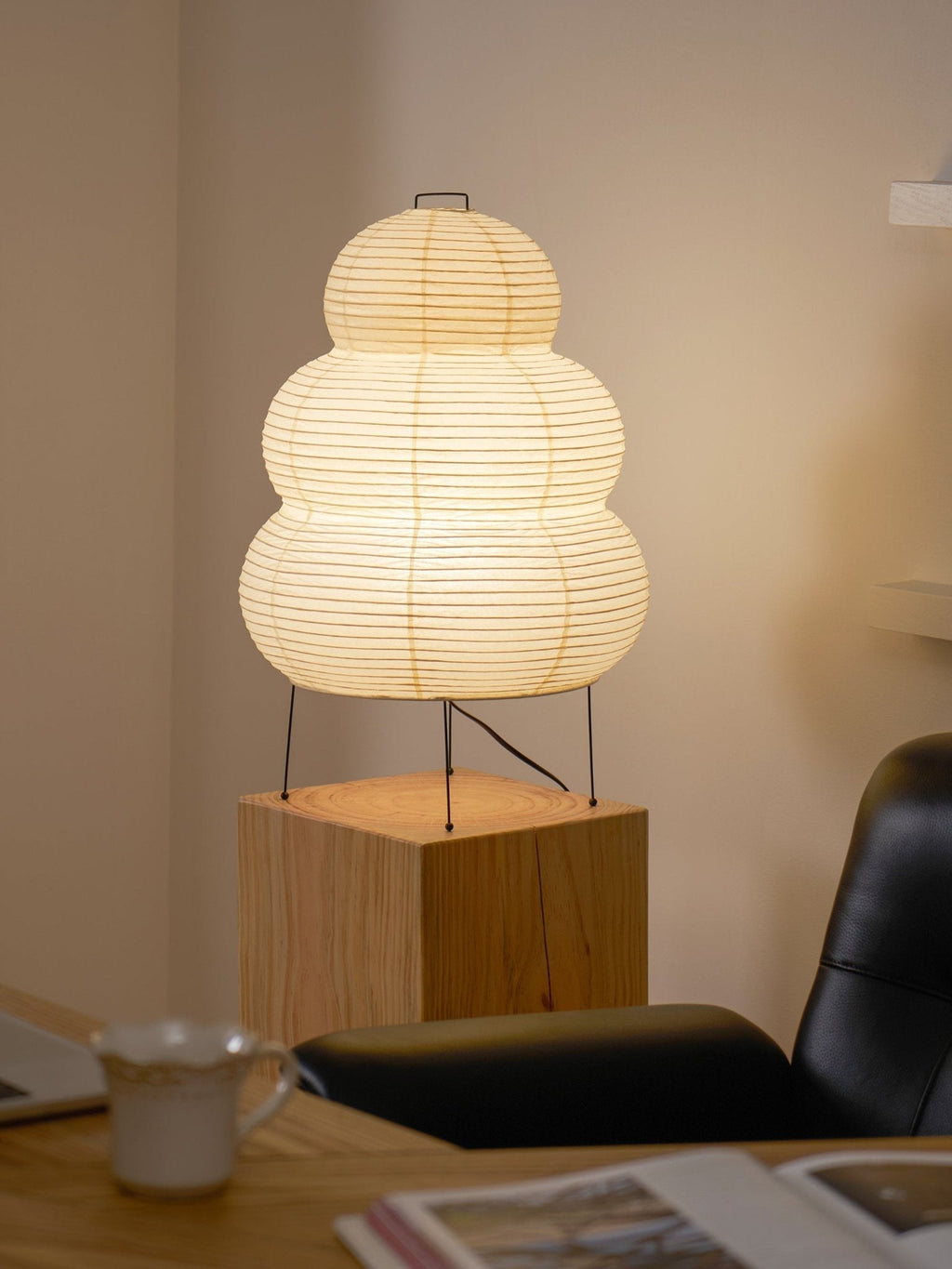 Shiori Glow Handmade Mulberry Paper Table Lamp Inspired By Japanese Lanterns